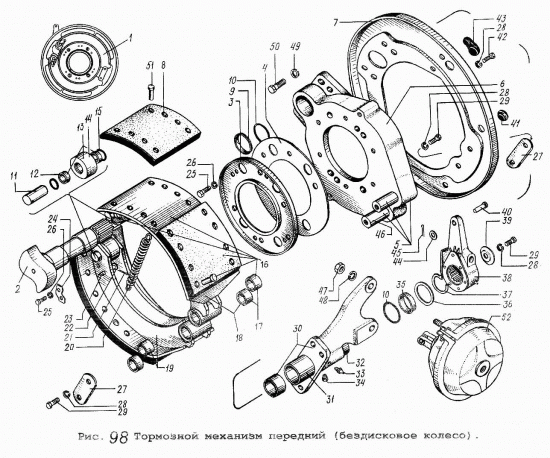 Схема тормозов маз